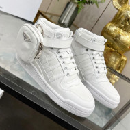 Prada x Adidas Silky Calfskin High-top Sneakers with Pouch White 2022 91