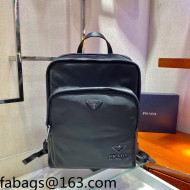 Prada Men's Re-Nylon and Saffiano Leather Backpack 2VZ081 Black 2022