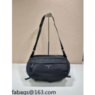 Prada Re-Nylon and Saffiano Leather Shoulder Bag 2VH991 Black 2022
