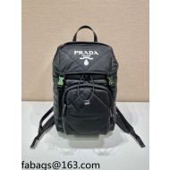 Prada Re-Nylon Padded Backpack with Hood 2VZ135 Black 2022
