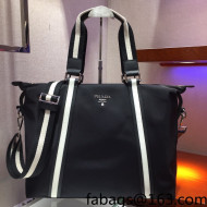 Prada Men's Nylon Top Handle Bag 2096 Black 2022