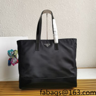 Prada Men's Re-Nylon and Leather Tote Bag 2VG070 Black 2022 