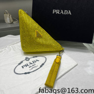 Prada Triangle Crystal Pouch 1NE039 Yellow 2022