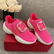 Roger Vivier Crystal Buckle Sneakers Pink 2022 04