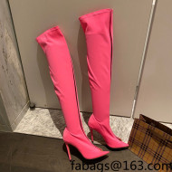 Gianvito Rossi Hiroko Lycra Fabric High Heel Over-knee Boots 10.5 cm Pink 2022
