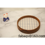 Louis Vuitton Wood and Monogram Azur Canvas Square Tray White/Brown 2022