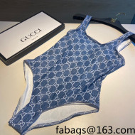 Gucci GG Swimwear Denim Blue 2022 032926
