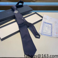 Dior Bee Silk Tie Dark Blue 2022 0310102