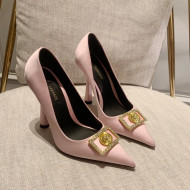 Versace Silk High Heel Pumps 11cm Light Pink 2022 032808