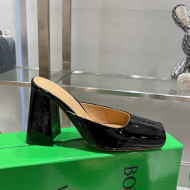 Bottega Veneta Patent Leather High Heel Mules 11cm Black 2022 032828