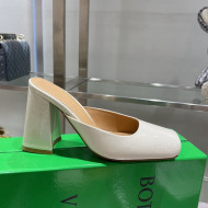 Bottega Veneta Patent Leather High Heel Mules 11cm White 2022 032829