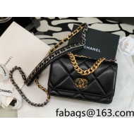 Chanel 19 Lambskin Wallet on Chain WOC AP0957 Black/Matte Silver/Light Gold/Aged Gold 2022  