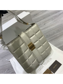 Bottega Veneta Marie Quilted Calfskin Slim Padded Shoulder Bag White 2019 
