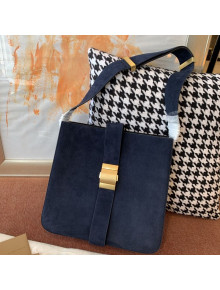 Bottega Veneta Marie Suede Shoulder Bag Blue 2019 