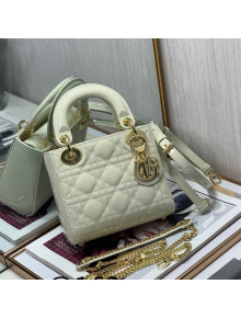 Dior Lady Dior Mini Bag in White Patent Leather 2022 8203 52