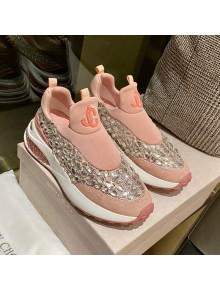 Jimmy Choo Lycra Crystal Sneakers Pink 2021 11659