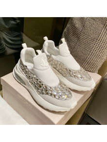 Jimmy Choo Lycra Crystal Sneakers White 2021 11660
