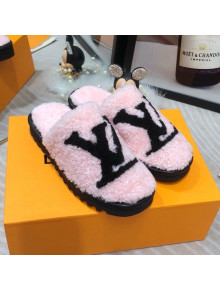 Louis Vuitton Shearling Flat Mules Pink 2021 111759