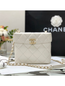 Chanel Lambskin Small Dinner Bag AS2877 White 2021