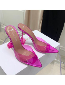 Amina Muaddi TPU Pointed Slide Sandals 9.5cm Pink 2021 64