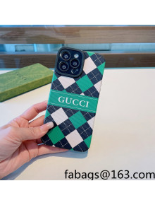 Gucci Check iPhone Case Green 2021 122135