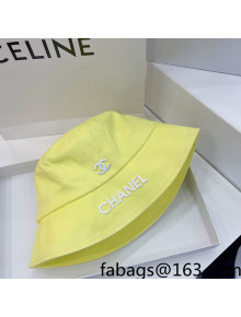 Chanel Canvas Bucket Hat Yellow 2021 122216