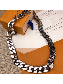 Louis Vuitton Chain Links Necklace Silver 2021 50