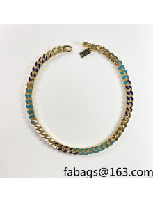 Louis Vuitton NBA Chain Links Patches Necklace Blue 2021 42