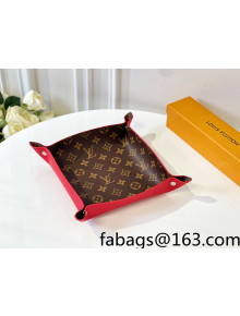 Louis Vuitton Monogram Canvas and Leather Tray 25cm Red 2021 46