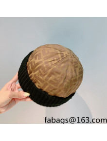 Fendi FF Knit Bucket Hat Brown/Black 2021 53