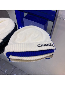 Chanel Double Knit Hat White/Blue 2021 67