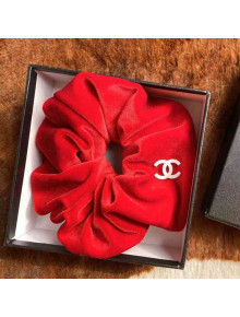 Chanel Velvet Hair Ring Red 2021 74