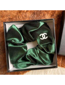Chanel Velvet Hair Ring Green 2021 77