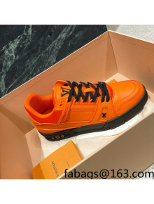 Louis Vuitton LV Trainer Sneakers Orange 2021 80 