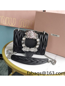 Miu Miu Miv Lady Shoulder Bag in Matelasse Nappa Leather 5BD084 Black 2022