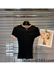 Chanel Knit T-Shirt Black 2022 58