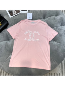 Chanel CC Cotton T-Shirt Pink 2022 16