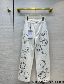 Chanel Denim Pants White 2022 68
