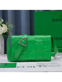 Bottega Veneta Cassette Small Crossbody Bag in Wax Maxi Calfskin Grass Green 2021