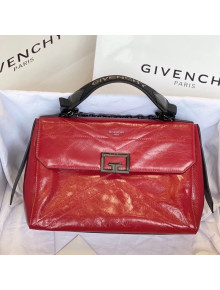Givenchy ID Top Handle Bag in Shiny Crumple Calfskin Red 2021