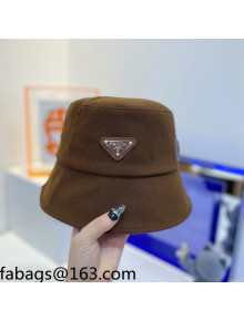 Prada Wool Blend Bucket Hat Dark Brown 2021