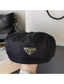 Prada Nylon Beret Hat Black 2021