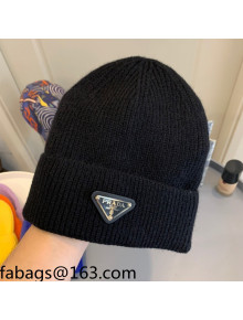 Prada Knit Hat Black/Silver 2021 12