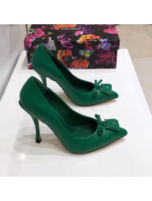 Dolce & Gabbana DG Calf Leather Pumps 10.5cm Green 2021