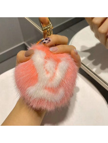 Louis Vuitton LV Fur Bag Charm and Key Holder Light Pink 2021 03