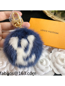 Louis Vuitton LV Fur Bag Charm and Key Holder Navy Blue 2021 22