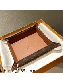 Louis Vuitton Monogram Canvas and Leather Tray 20cm Brown 2021 05