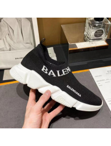 Balenciaga Speed Knit Sock Boot Sneaker Black/White 2021 05310