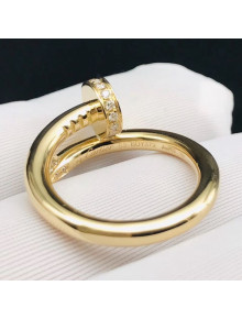 Cartier Yellow Gold Nologo Juste un Clou Ring with Diamonds, Classic 09