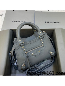 Balenciaga Neo Classic Mini Bag in Grained Calfskin Dark Grey/Gold 2021 638512